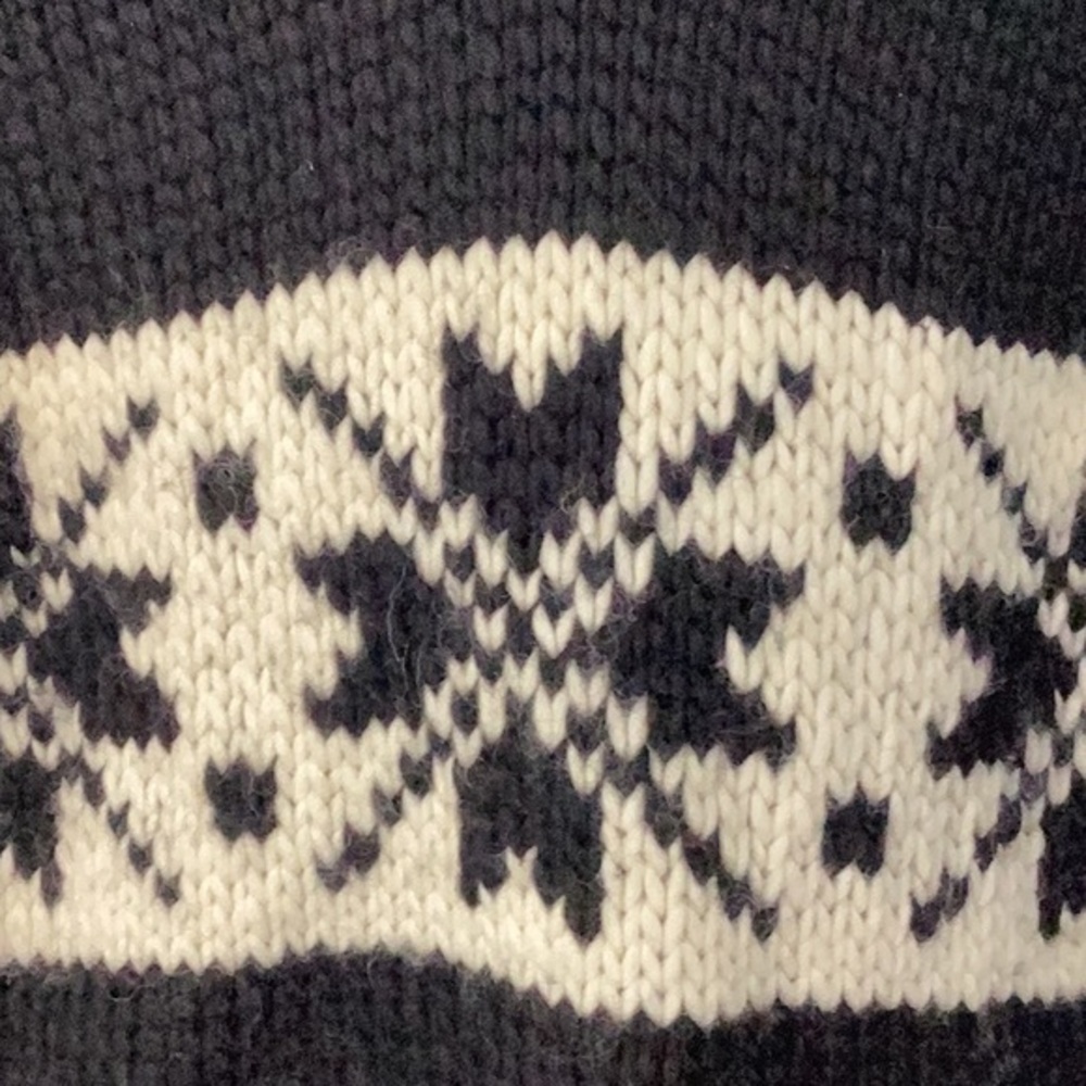 Polo Ralph Lauren Wool Hand Knit Sweater Snowflake Nordic - Size Medium - Picture 7 of 8